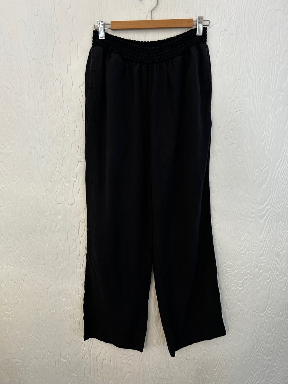 MOTION by Point Zero Black Wide Leg Pants XL Elastic Waist Lounge Athleisure